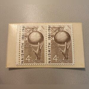Rare 1861-1961 Naismith Basketball Anniversary 4 cent Stamps (Scott #1189)